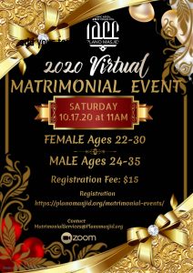 IACC 2020 Virtual Matrimonial Event