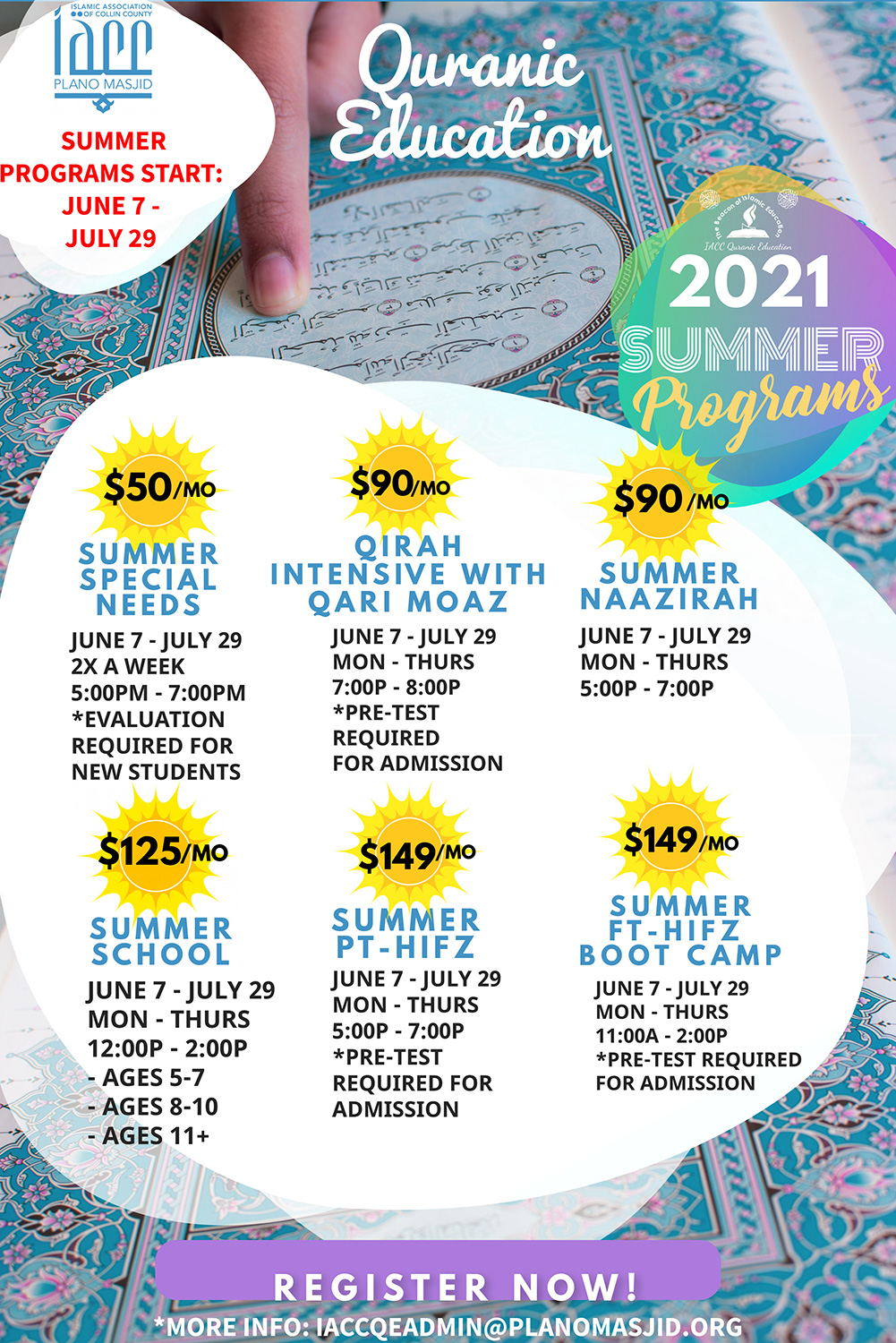 2021 summer programs