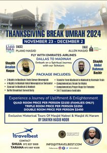 Thanksgiving Break Umrah 2024