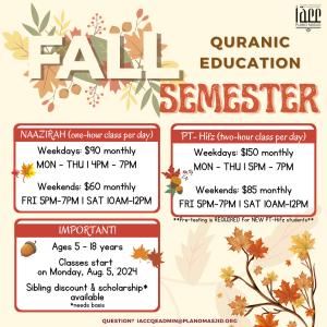Fall Semester - Quranic Education