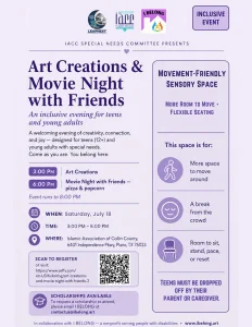 art creations and movie night with friends