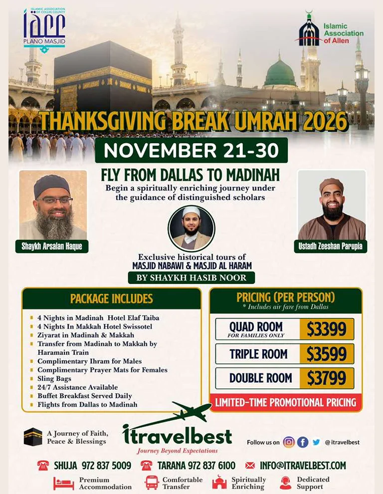 thanksgiving break umrah 2026