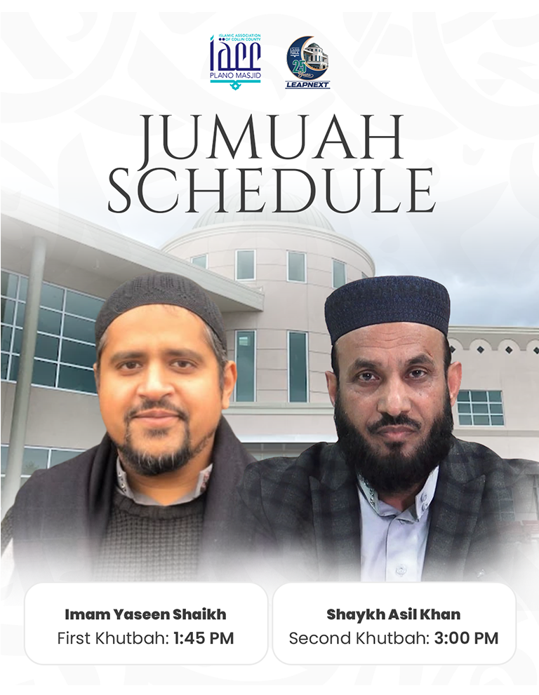 jumuah schedule 25-09-26