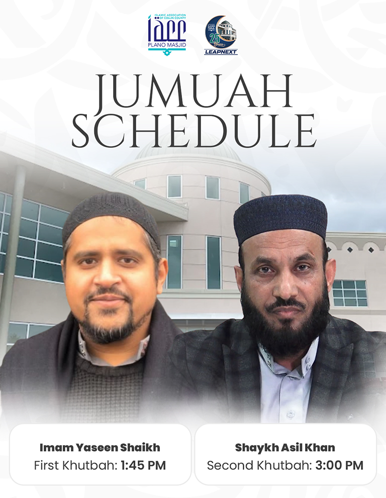 jumuah schedule 9-18-26