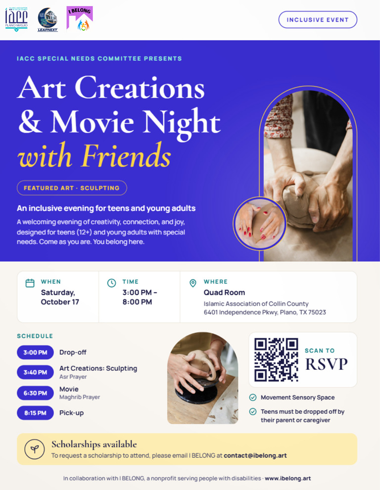 art creations and movie night with friends